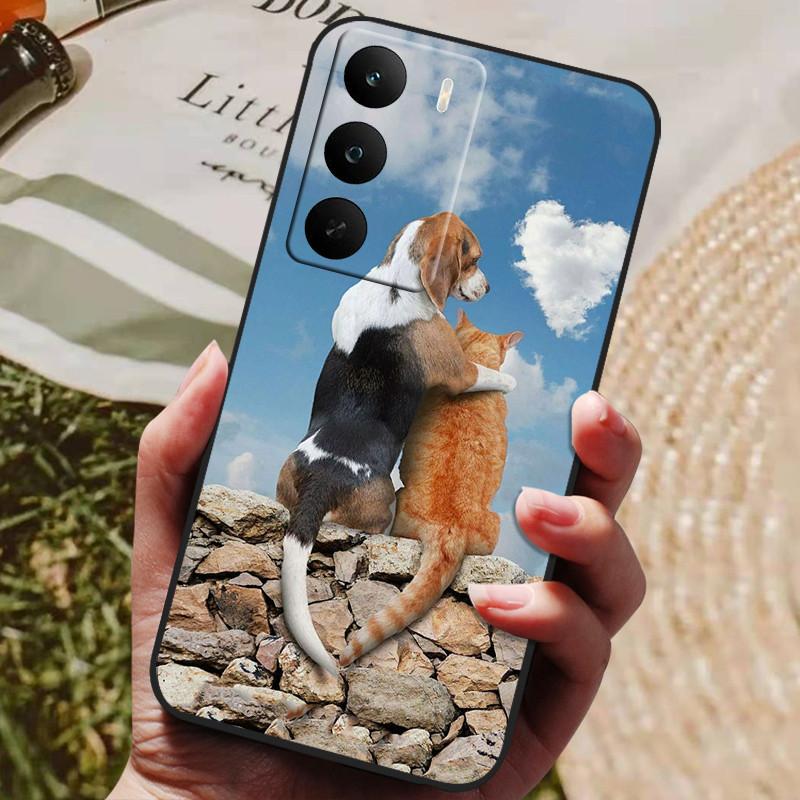 Чехол для OPPO Realme C71 Мягкий силикон Роскошный ударопрочный чехол для Realme C73 ТПУ Чехол Милый кот Funda Оболочка RealmeC71 4G Глобальный