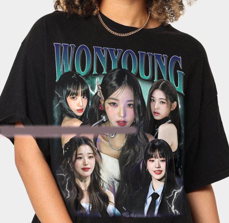 Ограниченная серия футболки Wonyoung Ive Korean Pop, футболка IVE, K-pop мерч