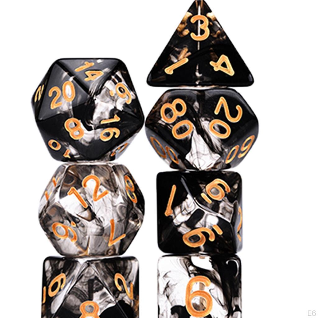 Акриловый многогранный набор D8 D10 D12 D20 для RPG Ролевых игр DND Настольной игры
