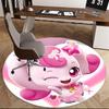 Cute,Pink Star Decorations Chair mat Round Rug Office carpet, Non slip, Suitable for Living Rooms, Bedrooms,Decor1205956a