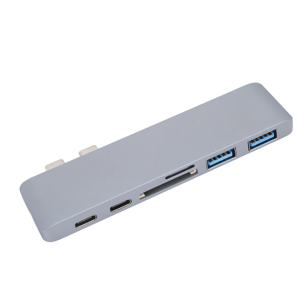 Docking Station 10Gbps 5Gbps USB3.0 Interfaces Memory Card Reader Lightweight Portable Type C Hub for MacBook Gray