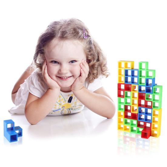 16/32/48/64 шт./компл. Игрушка-конструктор DIY для детей и взрослых, складывающиеся блоки, игрушка-головоломка, игра-баланс, устойчивая к падениям, игрушечные блоки