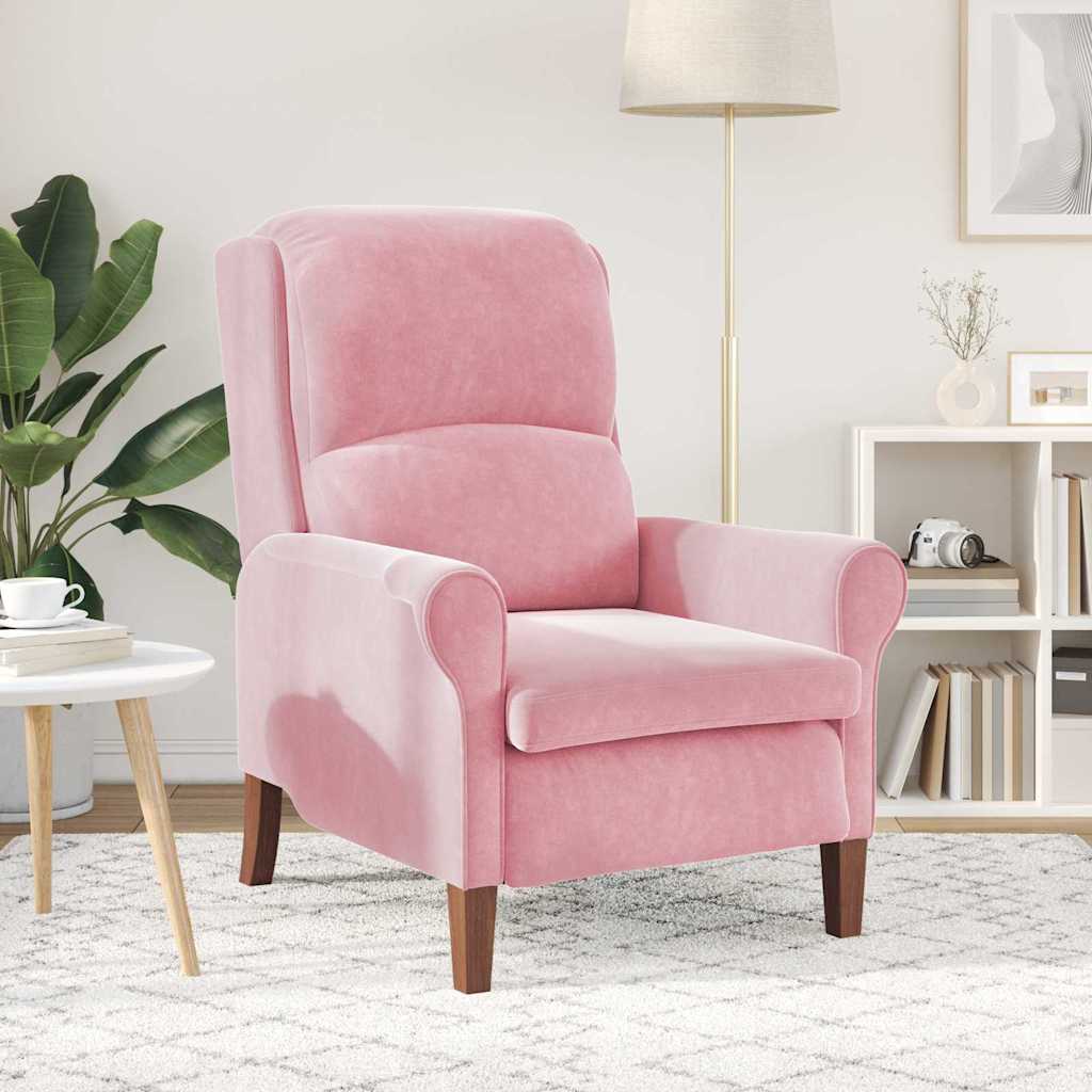 Pink Velvet Armchair