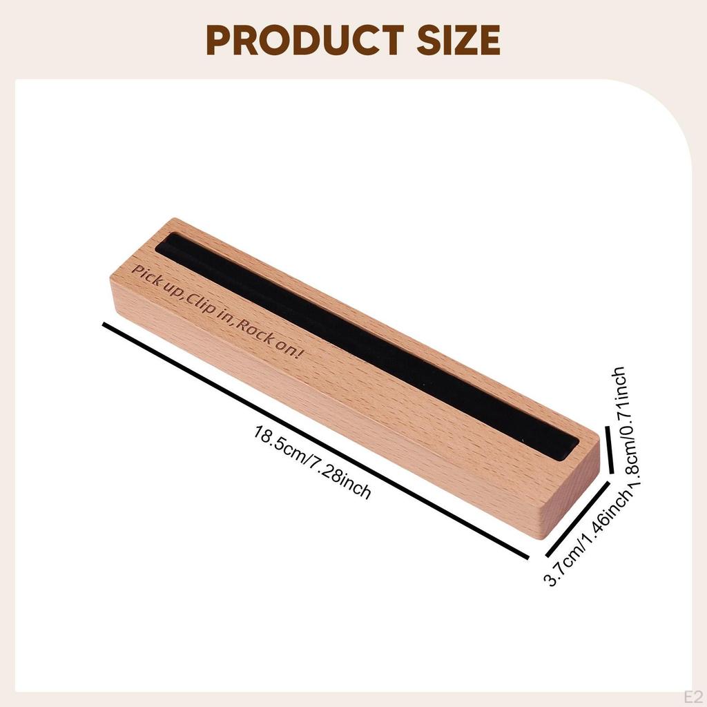 Guitar Pick Holder Organizer Wooden Sturdy Storage Showcase Box Display for Bass