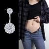 1Pcs Crystal Ball Belly Button Rings Stainless Steel Zircon Navel Piercing Belly