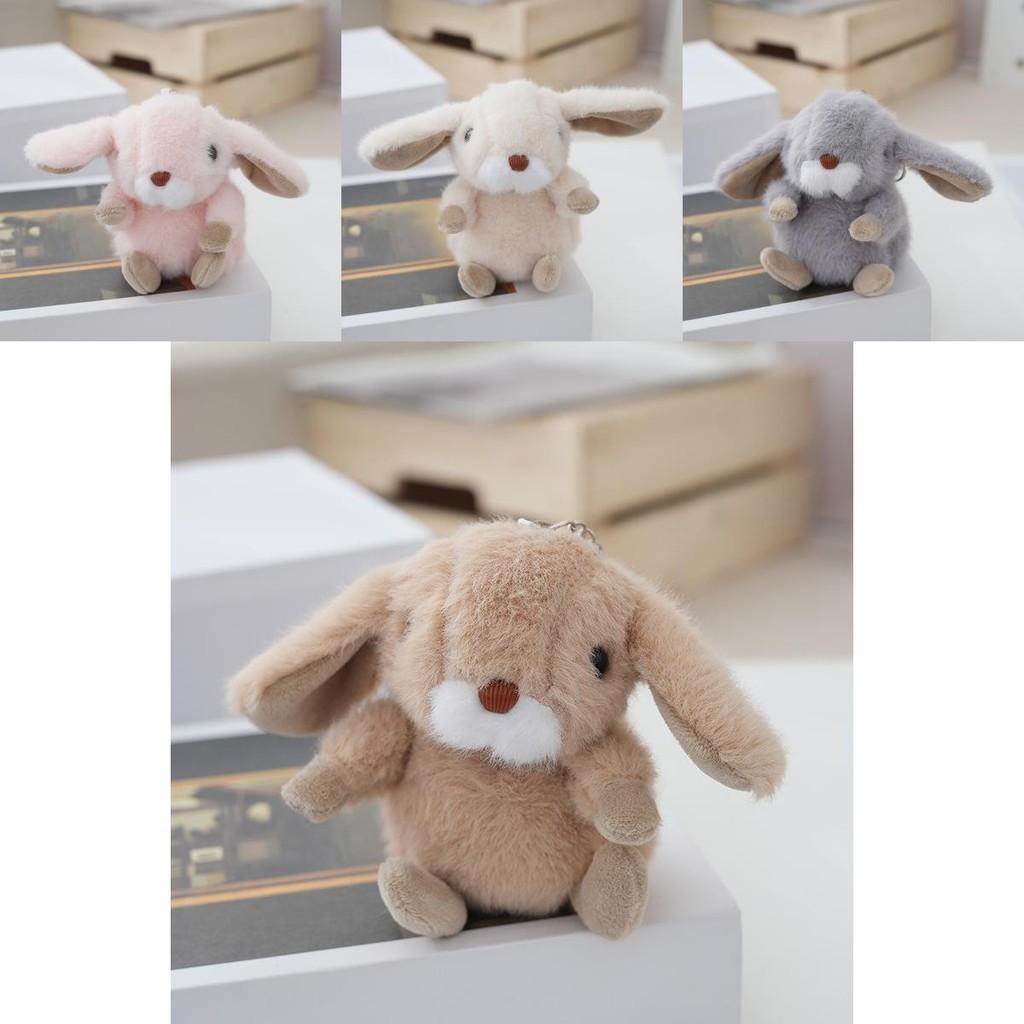 Adorable Rabbit Realistic Plush Keychain With Soft Pp Cotton Stuffing Cute Keyring Toy Perfect For Couples And Car Bags