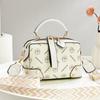 Brand Print Leather Top-handle Bags Female Handbags Women Shoulder Crossbody Tote Messanger Bag Women's Boston Pillow Bag