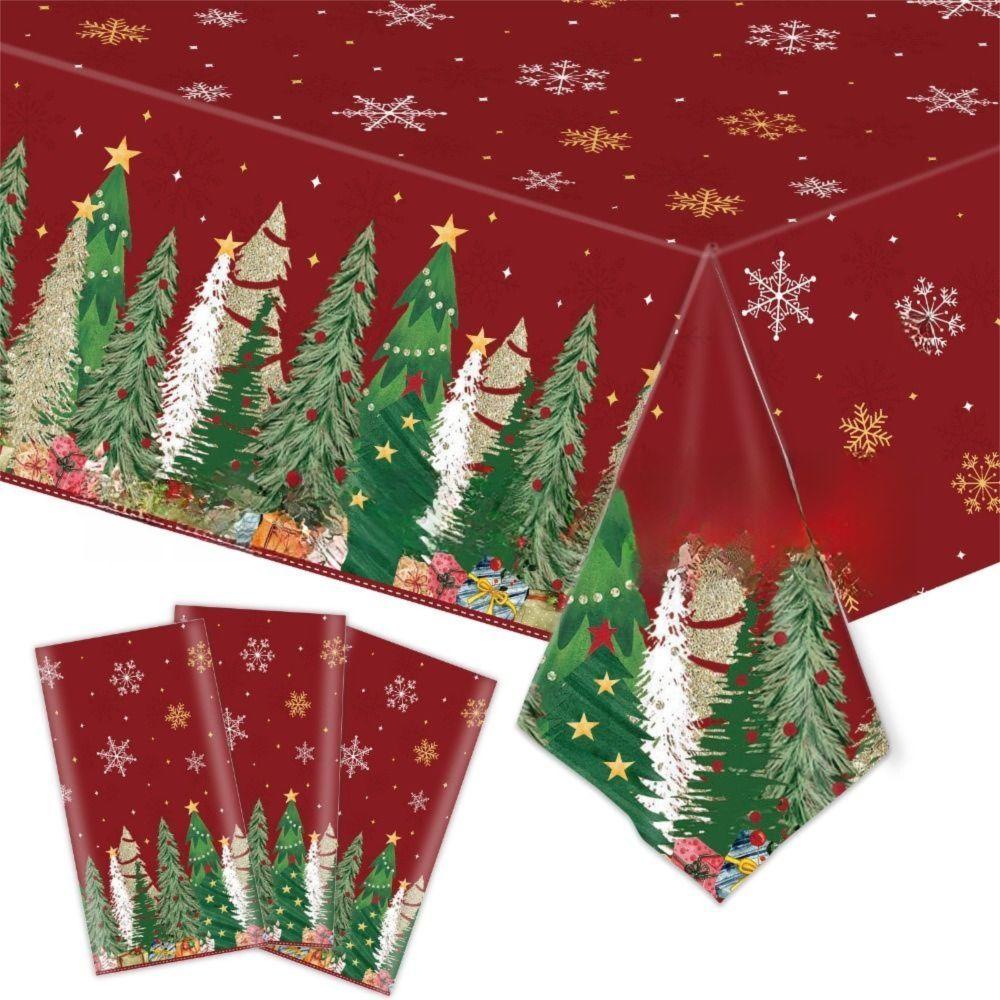 Disposable Disposable Tablecloths Bronzing Table Cover Noel Christmas Tablecloth  Home Decoration