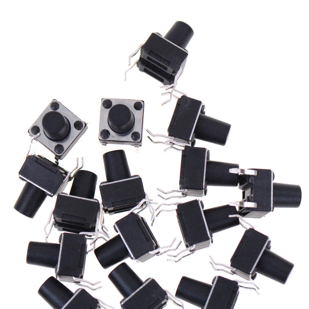 50Pcs 6*6*8Mm Tactile Push Button Switch Tact Switch Micro Switch 4-Pin