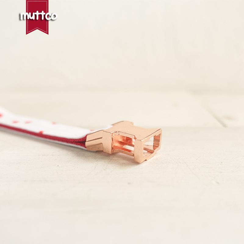 Регулируемый ошейник для кошки MUTTCO с пряжкой цвета розового золота (UCC-093M)