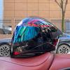 Imitation Street Car Helmet Men's Motorcycle 3C Electric Vehicle Full Helmet Autumn and Winter Knight Double Mirror Riding