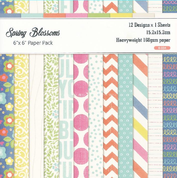 6-inch DIY Photo Album Background Paper - Single-sided, 12 Unique Designs (1 Sheet/Set)