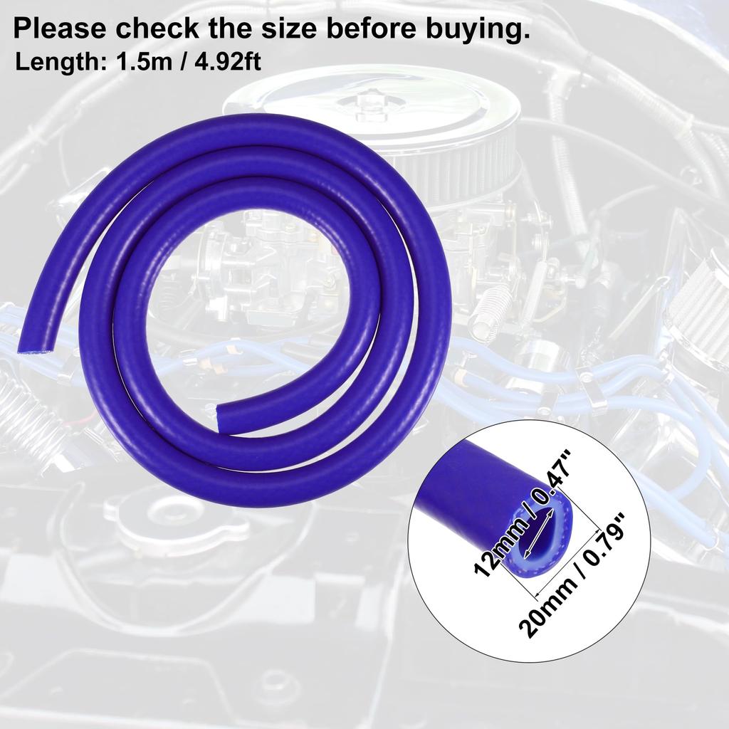X AUTOHAUX Silicone Vacuum Tube Hose Line, Heat Resistant Hose, Vacuum Hose, Silicone Vacuum