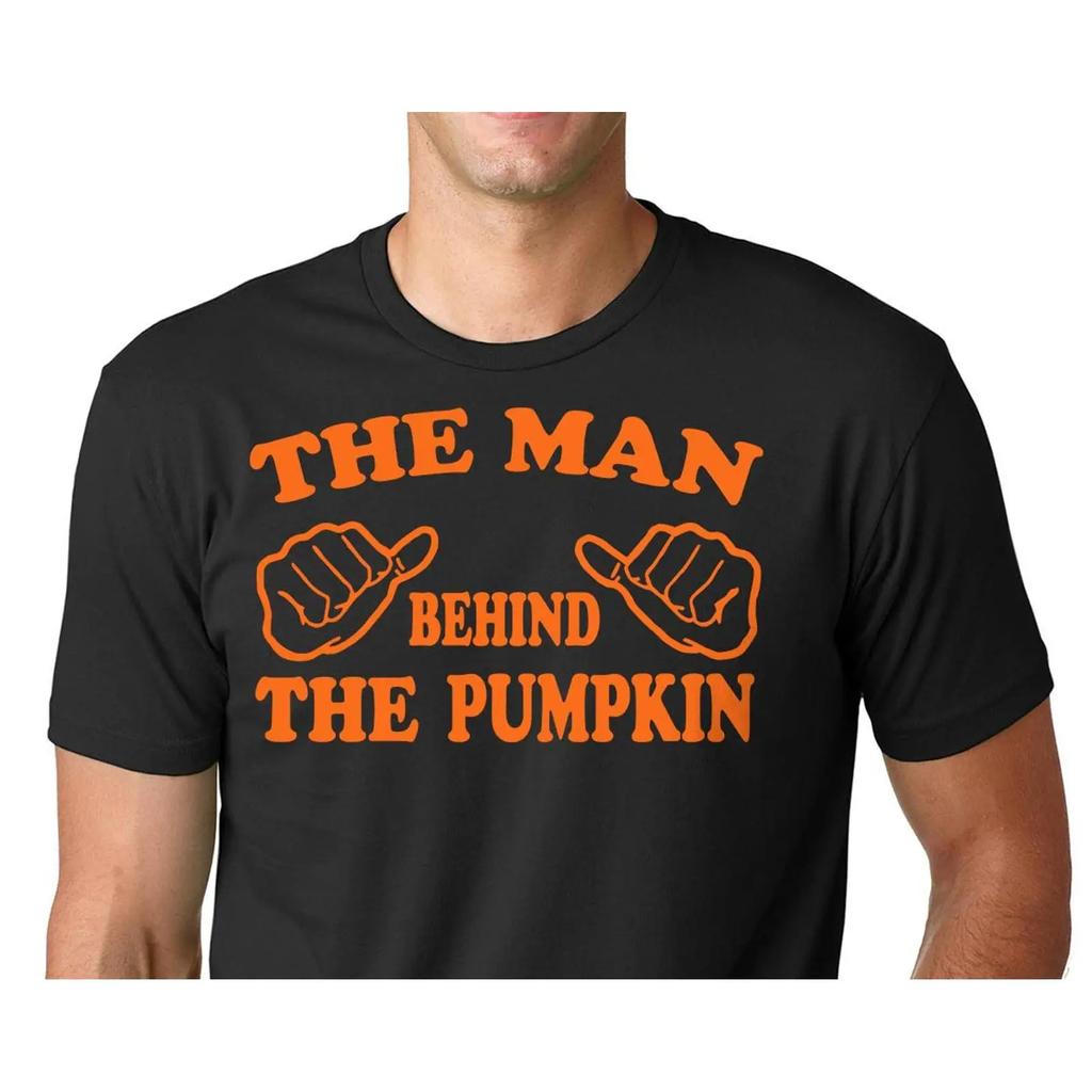 Halloween Dad T Shirt The Man Behind Pumpkin Costume Vintage Washed Stylish Top For Everyday Wear Breathable Fashion Versatile