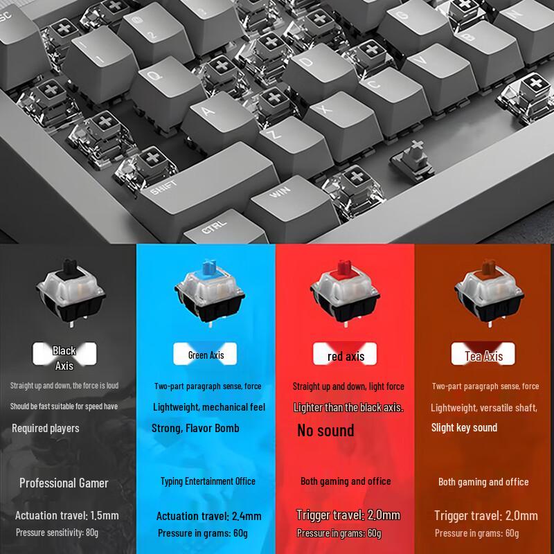 Bamu Bear GJC-JX0001 Wired 61-Key Mechanical Keyboard