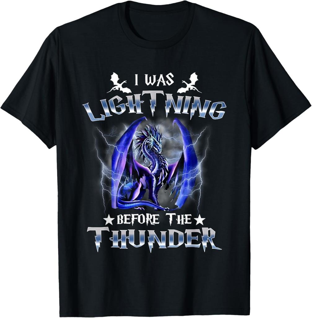 I Was Lightnings Before The Thunder Dragons Men Women Kids T-Shirt