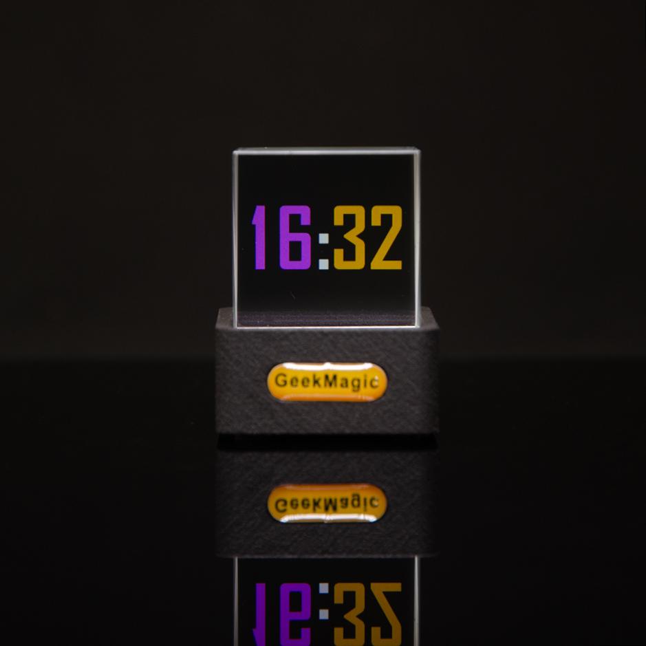 GeekMagic Mini Crystal Display Прогноз погоды Гаджет с WiFi Настольная Часовая Станция Прозрачный Маленький Телевизор Для Украшения Игры
