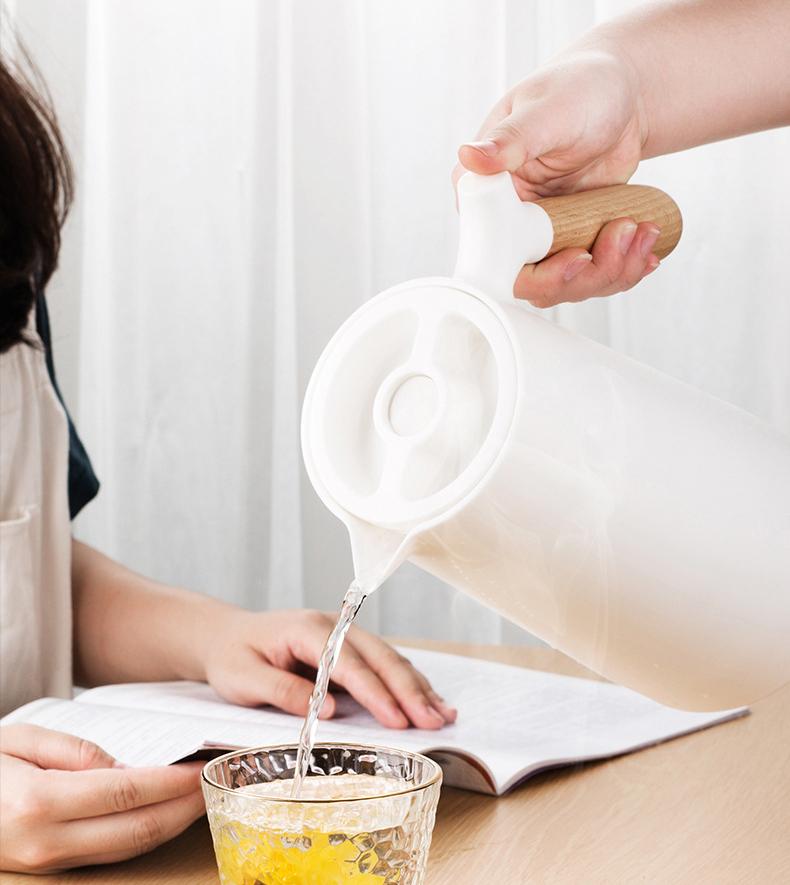 D2 Large Thermal Coffee Water Bottle Double Walled Household Glass Liner Coffee Pot Insulation Camping Sports Dining Vacuum Pot