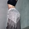 Versatile Belly Dance Waist Chain Tassel Triangular Scarf Waist Belt Jazz Dance Accessories Indian Dance Holiday Fart Curtain