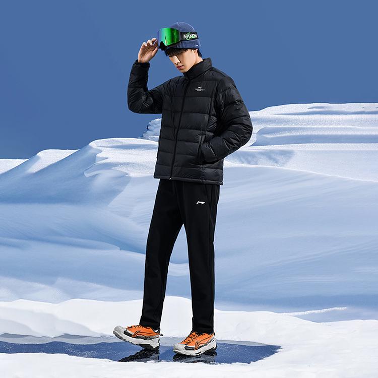 Пуховики Li Ning Унисекс С воротником-стойкой Утепленные Другие AYMS199-1