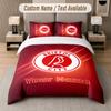 Custom Bedding Set Bristol City Pattern, Print Name Text 1 Duvet Cover plus 2 Pillowcases Home Textile