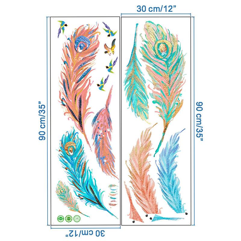 Настенная оклейка, окрашенная картина маслом, креативная цветная перо, декоративная живопись для гостиной, спальни