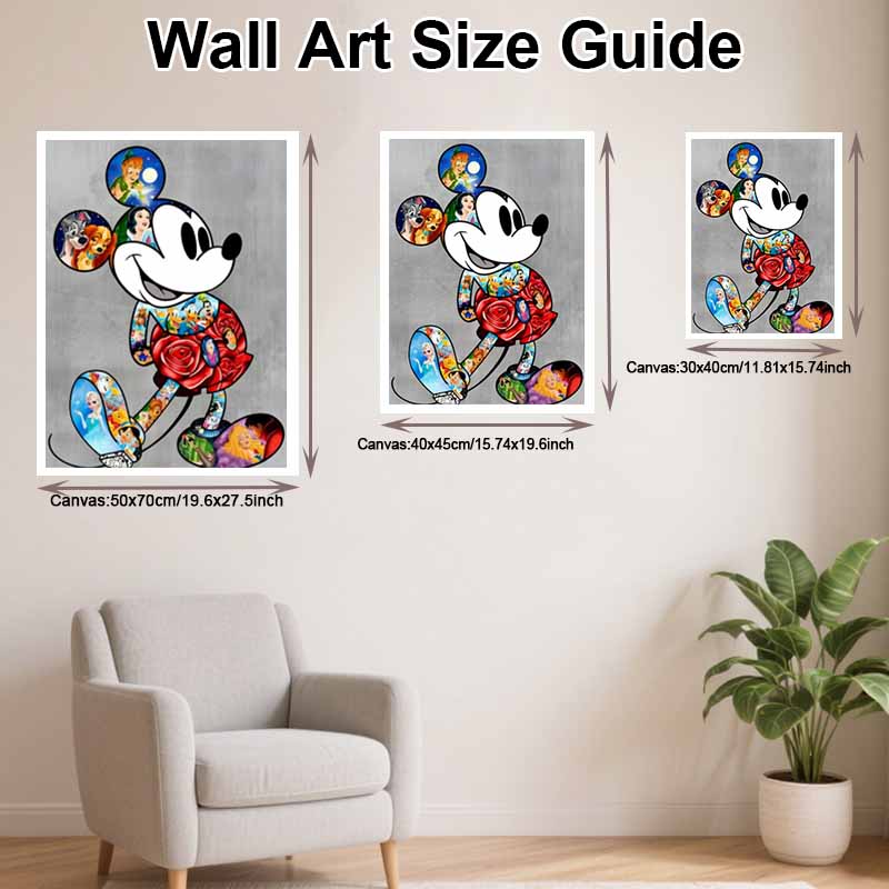 Disney Diamond Painting Set Classic Cartoon Home Decor Craft, Perfect Handmade DIY Gift Idea