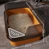 Favourite At Litter Box with Cat Litter Scoop Cat Litter Box Oversized Toilet Splash-Proof Fully Open Cat Litter Box