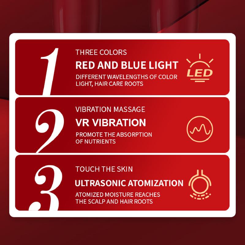 Спрей Электрический рост волос Массажная расческа против выпадения волос Красный и синий свет Контроль волос Масло для волос Мягкость волос Кожа головы Улучшение волос Кондиционер для волос