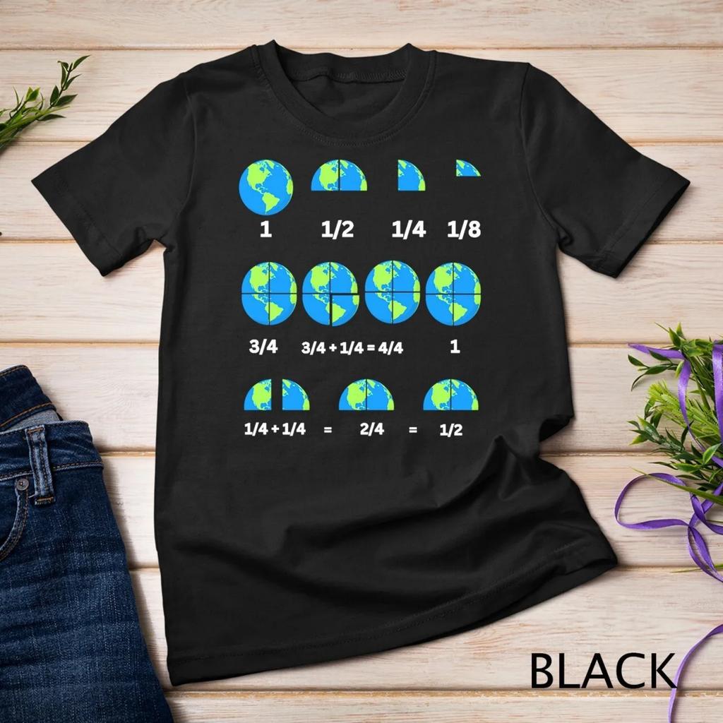 Earth Day Math Fractions Funny Nerd Teacher T Shirt