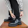 Fashion Fashion Trends Platform Thick Bottom Men's Oxford Shoes Leather British Men's Office Shoes Men Dress Shoes Formal Lace-up Shoes