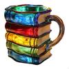 Books Stack Coffee Cup Painted Book Mug Creative Multifunctional Reading Bookish Items