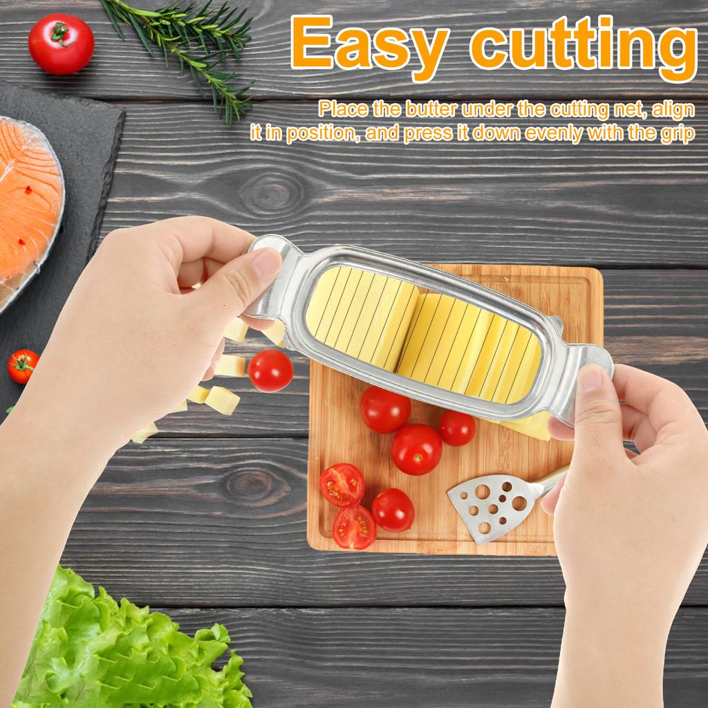 Слайсер для масла Нож для нарезки масла Нержавеющая сталь Слайсер для сыра Многоцелевой нож для продуктов Ручной инструмент для нарезки масла Портативный нож для масла