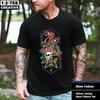 Skull And Snake Tattoo T Shirt Retro Vintage Style Vintage Stylish Slightly Homme Stretched Streetwear Graphic Versatile