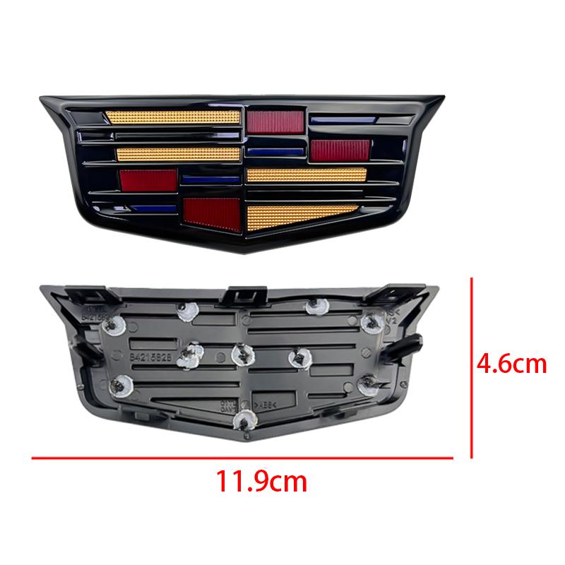 2Pcs 19.3x7.5cm 11.9x4.6cm Car Front Rear Emblem Logo Stickersfor Cadillac XT6 Center Trunk Badge Auto Accessories