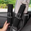 Heart-shaped Embroidered Car Seat Belt Shoulder Pads 1/2PCS Soft Breathable Cute Gift for Car Lovers Drivers