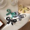 Girl Hairpin Pearlescent Luster Bowknot Decor Non-Slip Design Bangs Side Half-Tied Hair Clip Hair Accessories