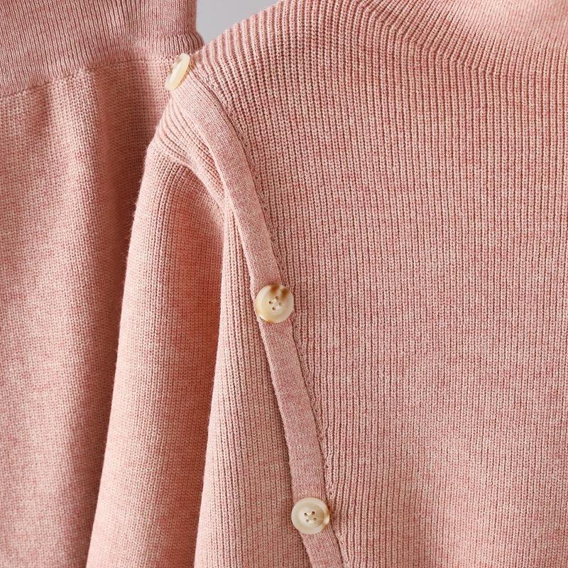 Вязаный свитер с воротником-стойкой и воротником-стойкой, женский осенне-зимний теплый комплект для снижения возраста, повседневные широкие брюки, комплект из двух предметов