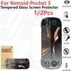 Портативная пленка-защитное стекло для экрана для ретро-видеоконсоли Retroid Pocket 5 Пленки из закаленного стекла Игровые аксессуары