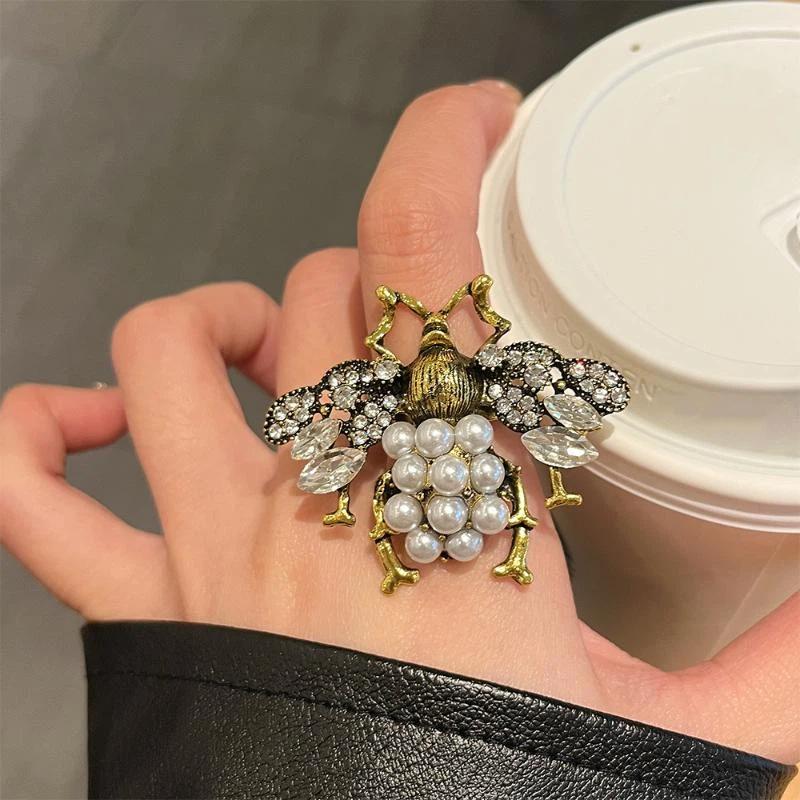 Милые эмалевые кольца с насекомыми, красочные сверкающие кольца с божьей коровкой и жуком из страз, панк-украшения Y2K, подарок для женщин