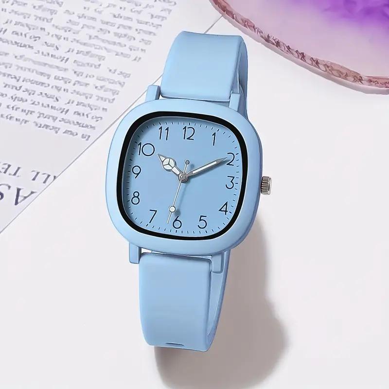 Candy Color Square Women Watch Casual Silicone Band Quartz Wristwatch 10 Colors Fashion Ladies Sports Clock Reloj Mujer No Box