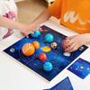 Wooden Montessori Early Education Eight Planets Children's Puzzles Cognitive Universe Solar System Planet Pairing Board Educational Toys