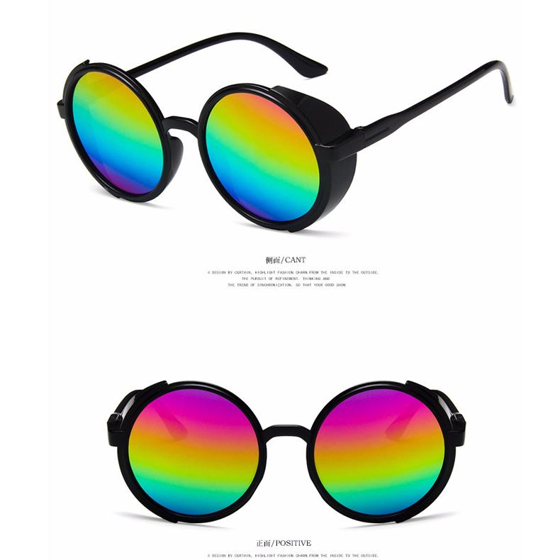 Retro Round Women Sunglasses Brand Designer Men Luxury Classic Punk Fashion Hip Hop Plastic Outdoor Sunglasses Ladies UV400