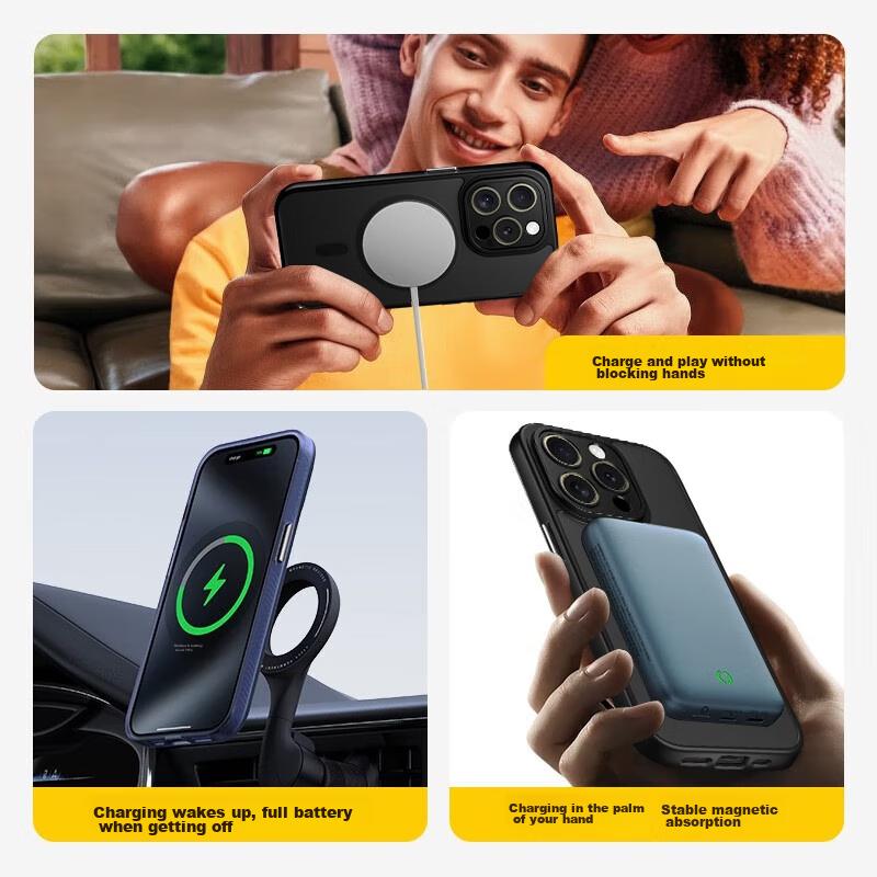 IPhone 11 Pro Max Case, Apple 11 Pro Max Protective Cover, Wireless Charging Compatible, Frosted Anti-Drop Full Protection Case, Midnight Black