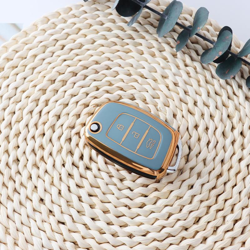 New Soft TPU Fold Car Key Case Cover Shell For Hyundai Tucson Sonata Santa Fe Elantra Accent Solaris Verna Ix25 Ix35 I20 I30 I40