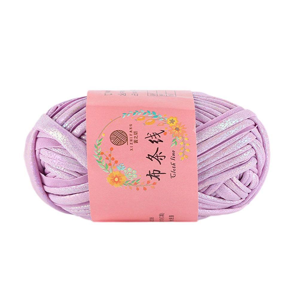 100g Shiny Crochet Yarn Imitation Leather DIY Hand Knitting Universal Yarn Ball For Cushion