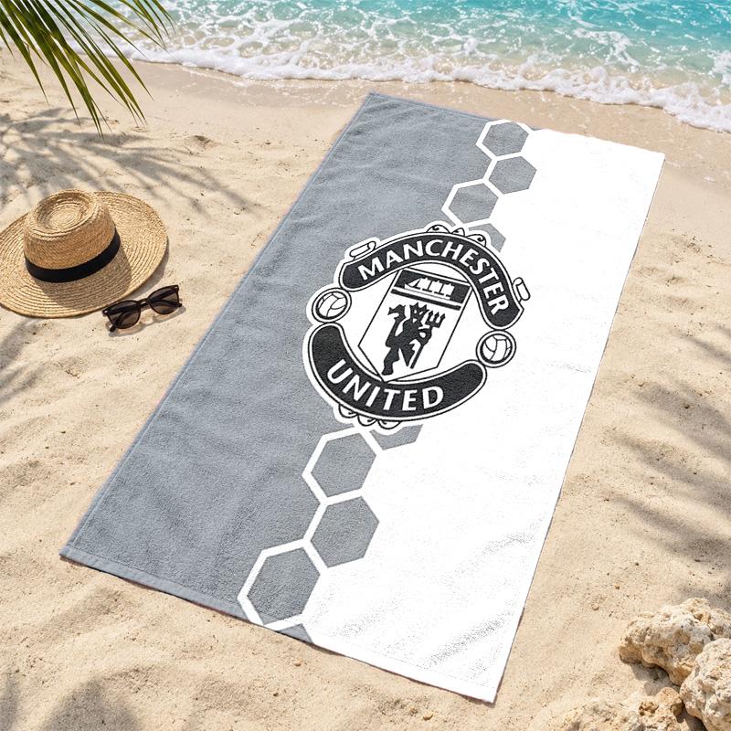 FC Manchester Microfiber Beach Towel Quick Dry Sand Free Lightweight Beach Towels for Travel Swimming Camping