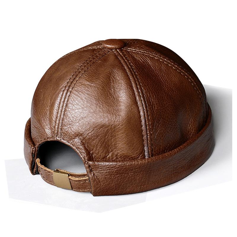 Весенне-зимние женские тонкие шапки из натуральной кожи в стиле ретро арбуза, мужские повседневные шапки, женские черные/красные шапки Boonie, капот Mujer