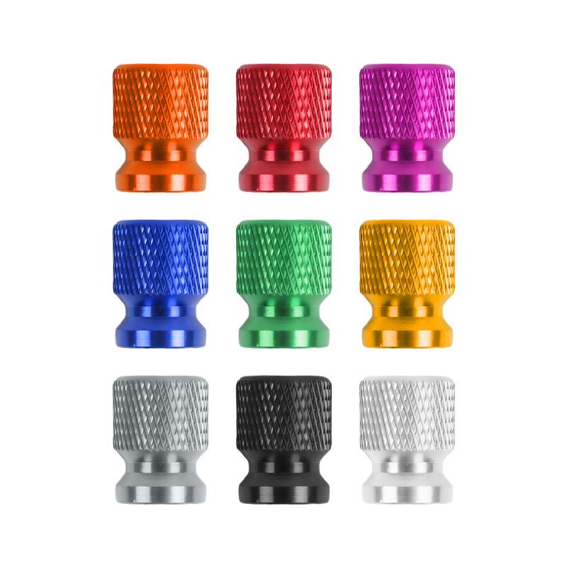 Изысканный алюминиевый накатанный колпачок клапана 12 мм для автомобилей и мотоциклов