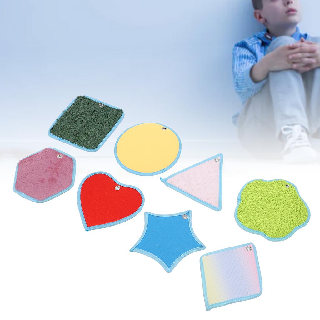8 Set Sensory Mats for Autistic Children Assorted Textured Activity Relax Calming Toys Sensory Floor